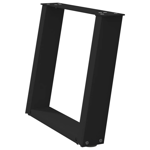 Pés para mesa de centro em formato de U. 2 peças. preto. 50x(42-43) cm. aço M 4