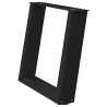 Patas de mesa de centro forma U 2uds acero negro 50x(42-43) cm 4