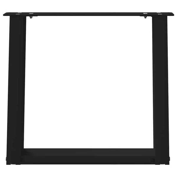 Patas de mesa de centro forma U 2uds acero negro 50x(42-43) cm M 5