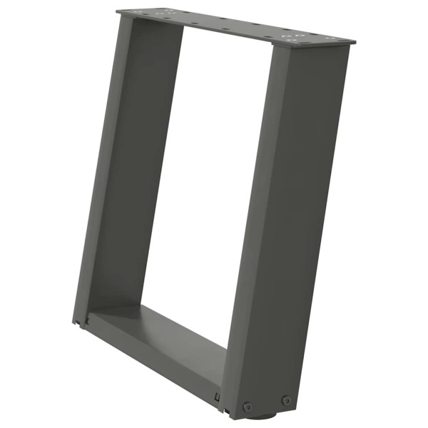 Pés para mesa de centro em forma de U. 2 peças. antracite. 50x (42-43) cm. aço M 4