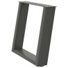 Pés para mesa de centro em forma de U. 2 peças. antracite. 50x (42-43) cm. aço 4