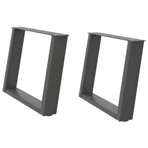 Patas para mesa de centro en forma de U 2 uds antracita acero H