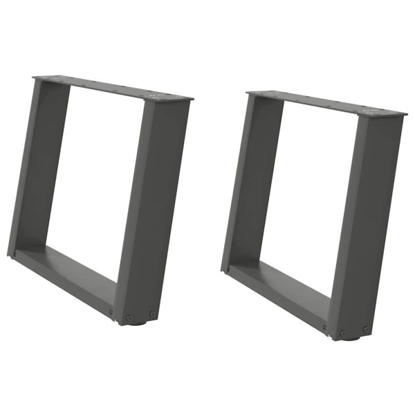 Patas para mesa de centro en forma de U 2 uds antracita acero M 2