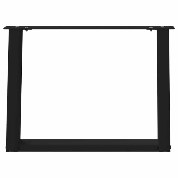 Patas de mesa de centro forma U 2uds acero negro 70x(42-43) cm M 5
