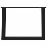 Pés para mesa de centro em formato de U. 2 peças. preto. 70x (42-43) cm. aço 5