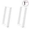Patas para mesa comedor forma U 2uds acero blanco 50x(72-73) cm 1