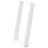 Patas para mesa comedor forma U 2uds acero blanco 50x(72-73) cm 4