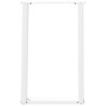 Pés de mesa de jantar em forma de U 2 peças aço branco 50x(72-73) cm 5
