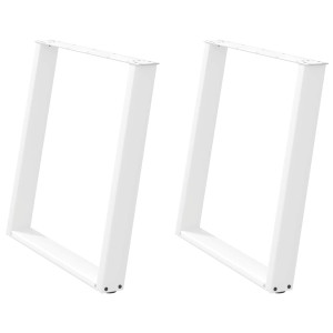Patas para mesa de comedor en forma de U 2 uds acero blanco H