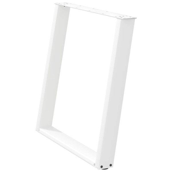Pés de mesa de jantar em forma de U. 2 peças. branco. 70 x (72-73) cm. aço M 4