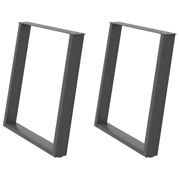 Patas para mesa comedor forma U 2uds antracita 80x(72-73) cm M 2