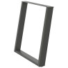 Pés para mesa de jantar em formato de U. 2 peças. antracite. 80x(72-73) cm. aço 4