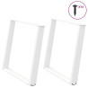 Patas para mesa de comedor en forma de U 2 uds acero blanco 1