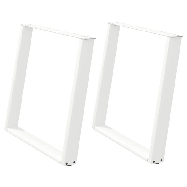 Pés de mesa de jantar em forma de U. 2 peças. branco. 90x (72-73) cm. aço M 2