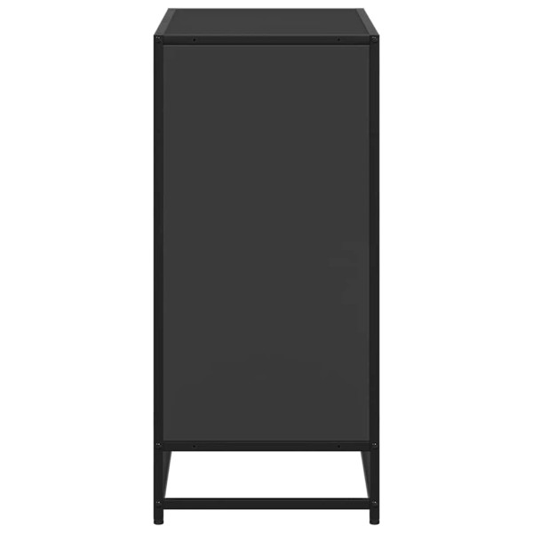 Estantería madera ingeniería negra 80x35x76 cm M 5