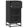 Aparador de madera de ingeniería y metal negro 35.5x35x76 cm 5