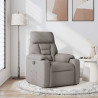 Sillón reclinable de tela gris taupe 2