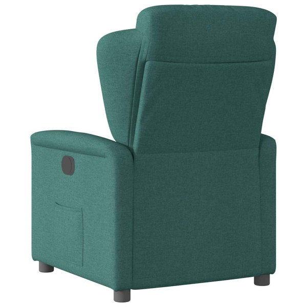 Sillón reclinable de tela verde oscuro M 5
