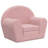 Sofá-cama infantil de pelúcia rosa 2