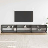 Mueble de TV madera de ingeniería gris Sonoma 270x40x46 cm 3