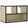 Mueble TV madera ingeniería y metal roble Sonoma 60x31x39.5 cm 2