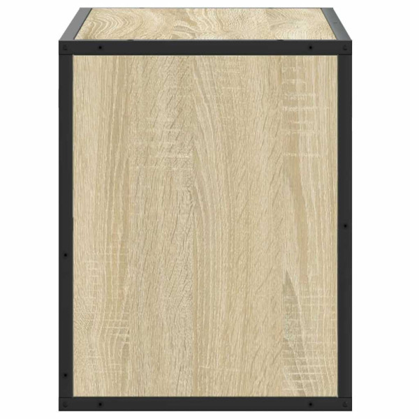 Mueble TV madera ingeniería y metal roble Sonoma 60x31x39.5 cm M 5