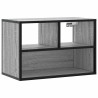 Mueble de TV madera y metal roble ahumado 60x31x39.5 cm 2