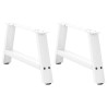 Pés para mesa de centro em formato A. 2 peças. branco. 60x (30-31) cm. aço 1