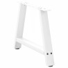 Patas de mesa de centro forma A 2uds acero blanco 60x(42-43) cm 4