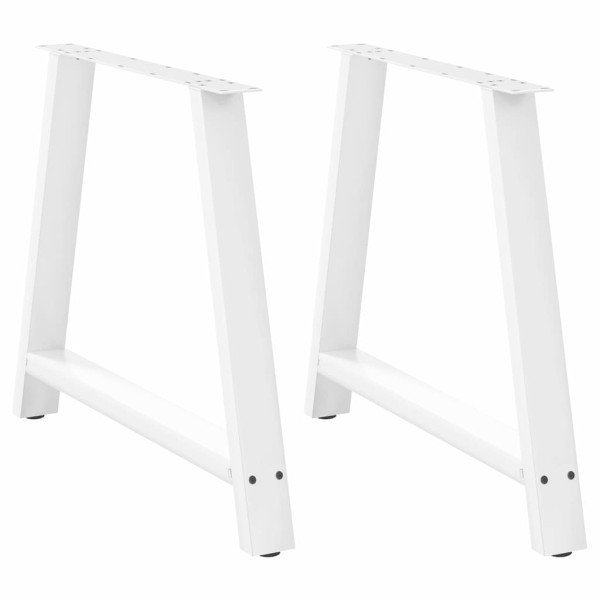 Patas de mesa de centro forma A 2uds acero blanco 90x(72-73) cm D