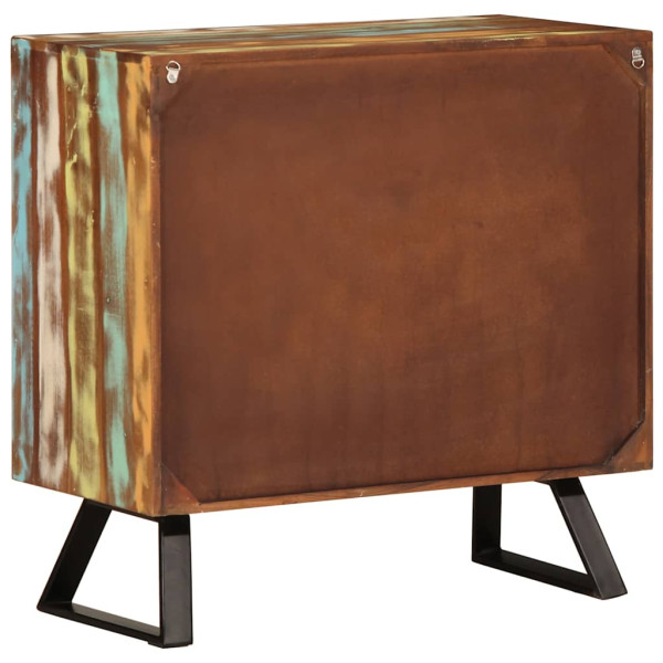 Cómoda de madera maciza reciclada multicolor 70x35x70 cm M 5