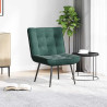 Cadeira de relaxamento 64x74x84 cm veludo verde-escuro 3