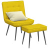 Sillón de relax con taburete terciopelo amarillo 1