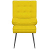 Sillón de relax con taburete terciopelo amarillo 4