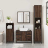 Armario lavabo baño madera ingeniería roble marrón 80x33x60 cm 3