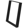 Pés de mesa de jantar em forma de U. 2 peças. preto. 70 x (72-73) cm. aço 4