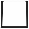 Pés de mesa de jantar em forma de U. 2 peças. preto. 70 x (72-73) cm. aço 5