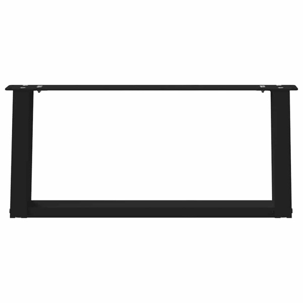 Patas de mesa de centro forma U 2uds acero negro 70x(30-31) cm M 5