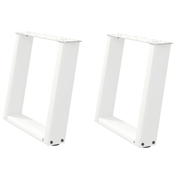 Pés para mesa de centro em forma de U. 2 peças. branco. 50x (42-43) cm. aço M 2