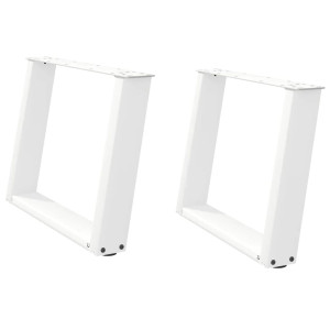 Pés para mesa de centro em formato de U. 2 peças. branco. 70x (42-43) cm. aço H