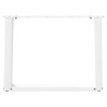 Pés para mesa de centro em formato de U. 2 peças. branco. 70x (42-43) cm. aço 5