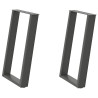 Patas para mesa comedor forma U 2uds antracita 50x(72-73) cm 2