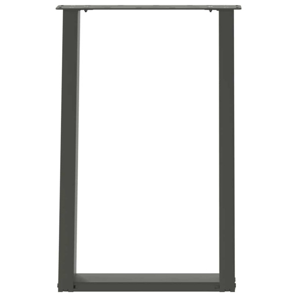 Pés para mesa de jantar em formato de U. 2 peças. antracite. 60x(72-73) cm. aço M 5