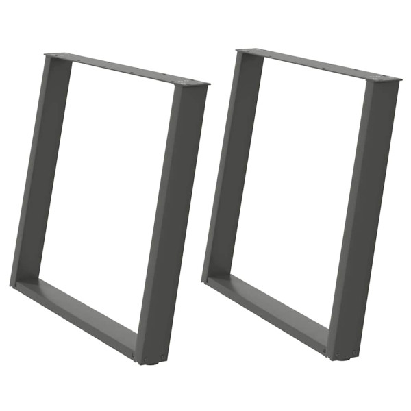 Pés para mesa de jantar em formato de U. 2 peças. antracite. 90x (72-73) cm. aço M 2
