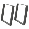 Patas para mesa comedor forma U 2uds antracita 90x(72-73) cm 2