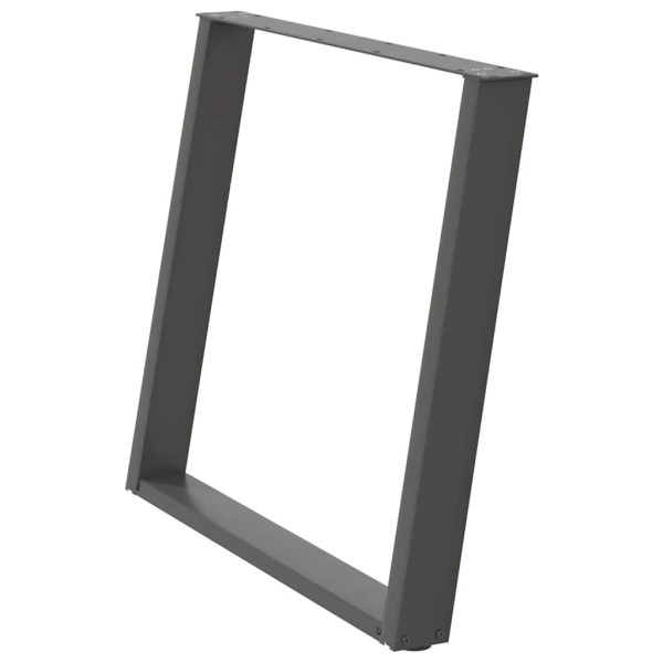 Pés para mesa de jantar em formato de U. 2 peças. antracite. 90x (72-73) cm. aço M 4
