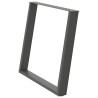 Pés para mesa de jantar em formato de U. 2 peças. antracite. 90x (72-73) cm. aço 4