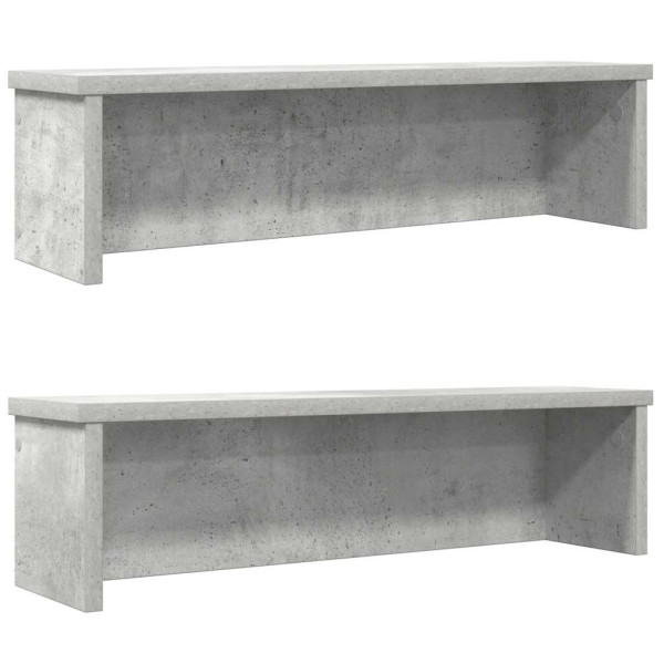 Estantes de cocina apilables 2 uds gris hormigón 60x15x16 cm D