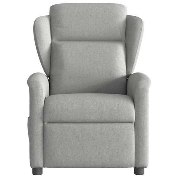 Sillón de masaje reclinable de tela gris nube M 3