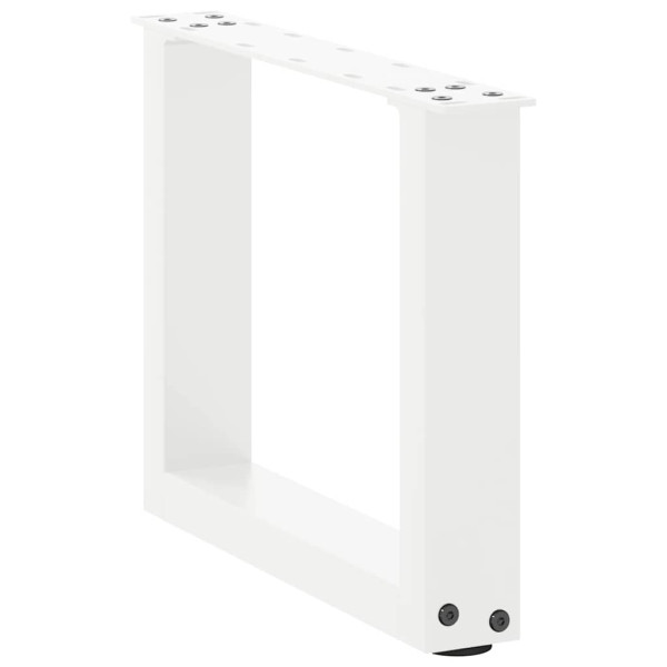 Pernas de mesa de centro em formato de U 2 peças aço branco 40x(30-31) cm M 4